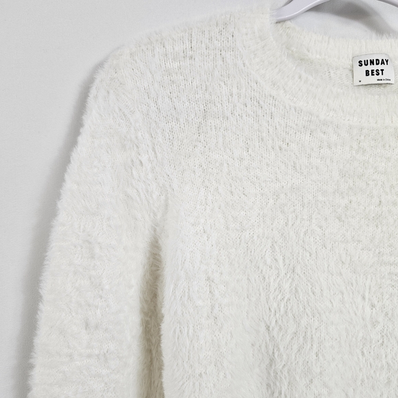 Aritzia Sunday Best Kitten Sweater in White - Size M - Picture 3 of 9